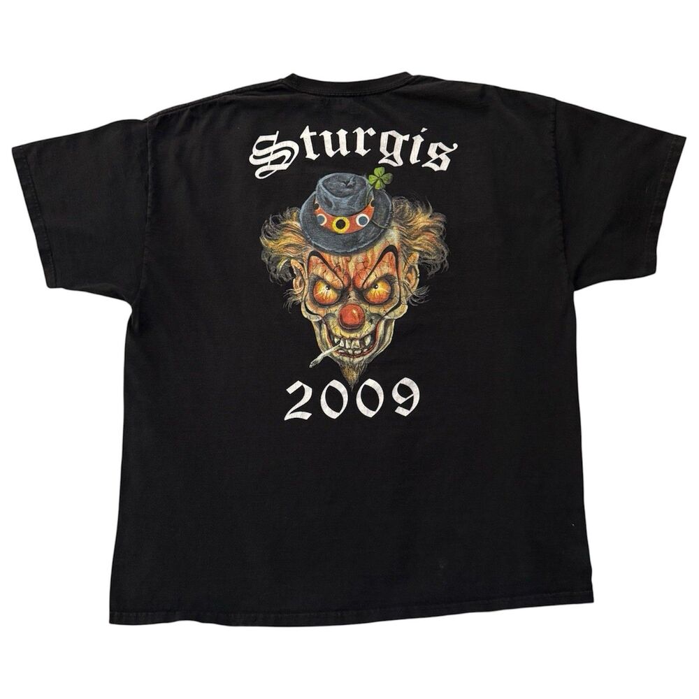 Sturgis Rally 2009 69th Anniversary Clown Biker T‑Shirt 2XL Motorcycle Harley